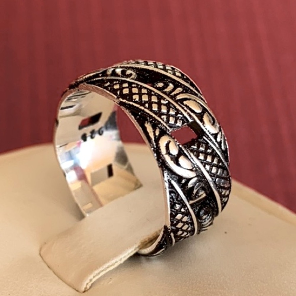 NEW 925 STERLING SILVER MEN ETERNITY WEDDING BAND